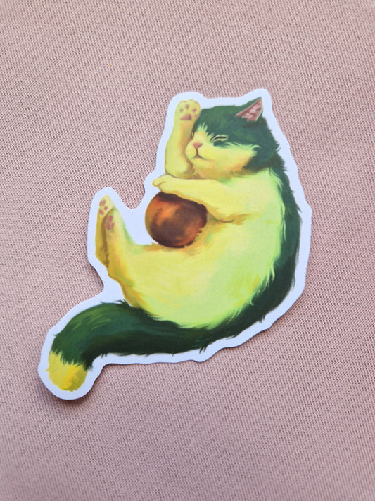 Avocado Cat Sticker