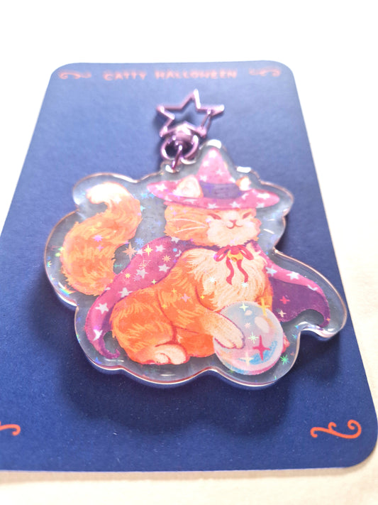 Witchy Cat Schlüsselanhänger