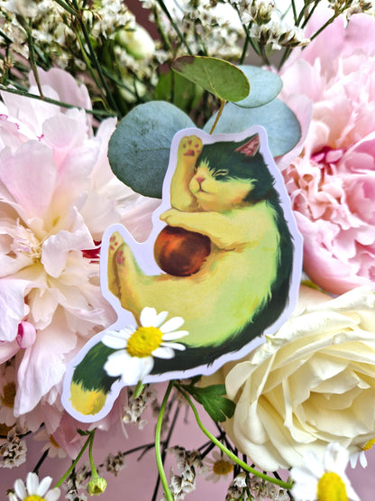 Avocado Cat Sticker