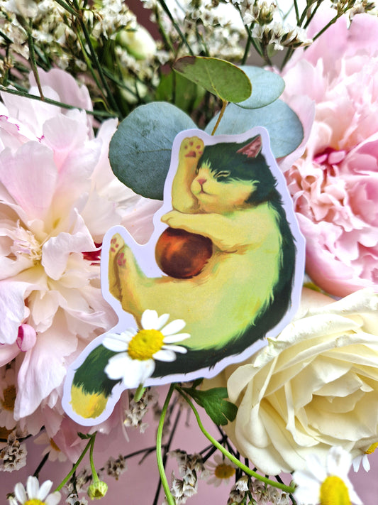 Avocado Cat Sticker