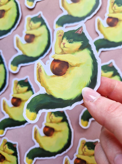 Avocado Cat Sticker